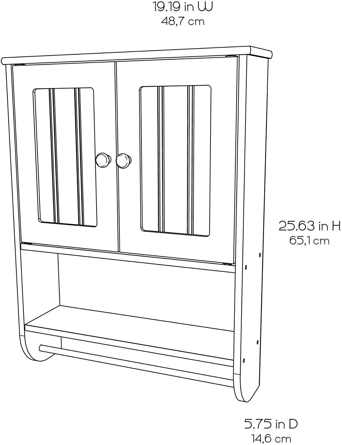 Elladera Zenna Home 2-Door Country Cottage Wall Cabinet, White