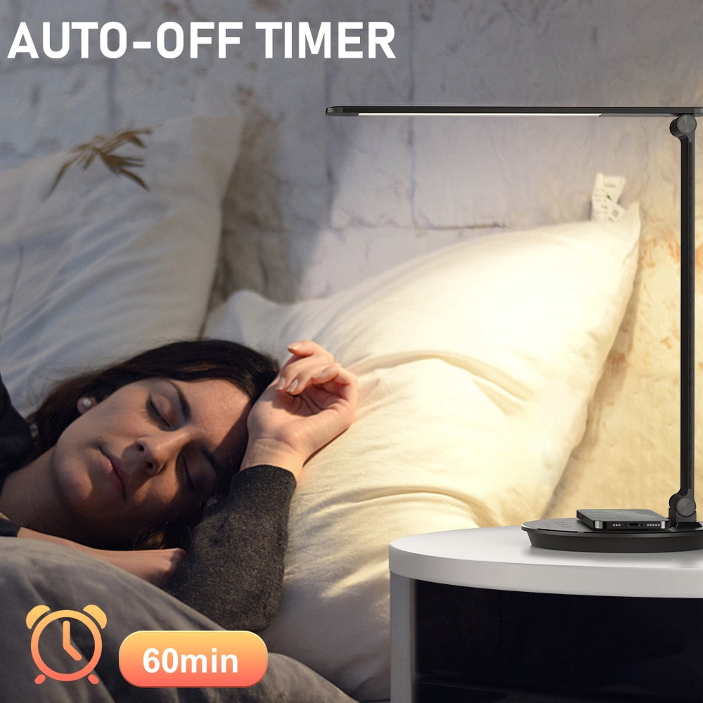 Elladera LED Desk Lamp with Usb Port Wireless Charging Charger Touch Control 5