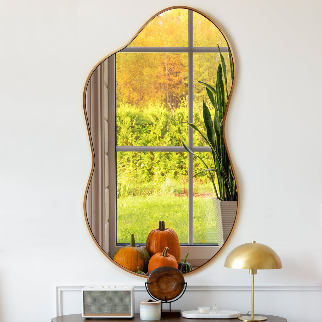 Elladera Irregular Wall Mirror 36"x20" Cloud Shaped Mirrors for Bathroom